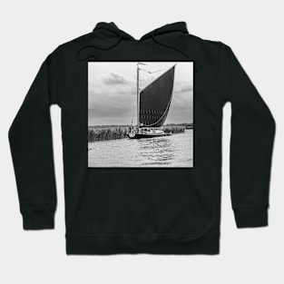 Traditional Norfolk wherry on the River Bure, Norfolk Broads Hoodie